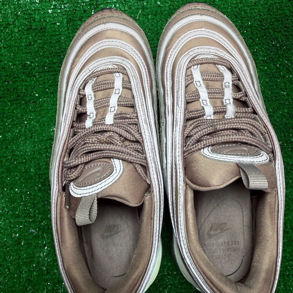 Nike Air Max 97 Taupe Rose Gold Sneakers – Size 6.5 - Picture 7 of 14